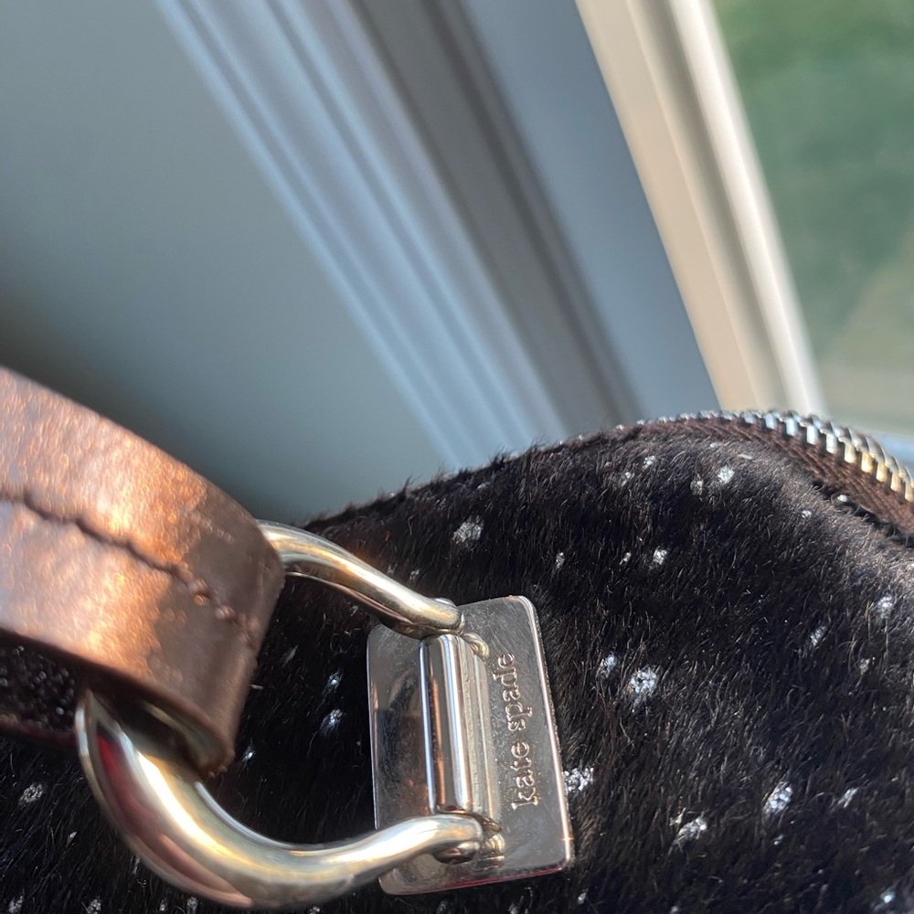 $720 Kate Spade Collect Line Ltd Ed Hand Bag Purse black Pony Hair Silver Metall - Picture 7 of 17